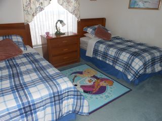 Twin rooms - This one looks out onto the pool area